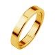 Alianzas de boda acero dorado chapado oro Hassu HSS970111 4mm plana pulido brillante