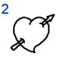 Dibujo para alianzas de boda corazon con flecha amor