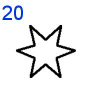 Dibujo para alianzas de boda simbolo estrella o asterisco de separacion